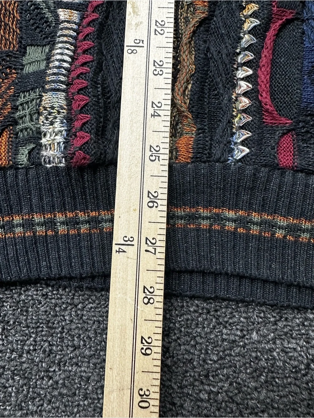 Vtg Florence Tricot Coogi Style 3D Textured Knit Sweater Mens XL
